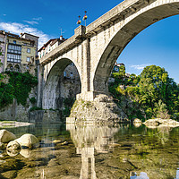 Buy canvas prints of The bridge on the Natisone river in Cividale del F by Sergio Delle Vedove