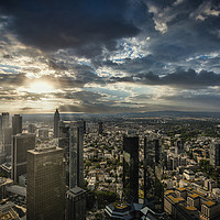 Buy canvas prints of Aerial view of Frankfurt by Sergio Delle Vedove
