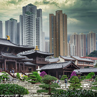 Buy canvas prints of Nan Lian park in Hong Kong  by Sergio Delle Vedove