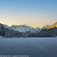 Buy canvas prints of Winter at Fusine lake, Italy  by Sergio Delle Vedove