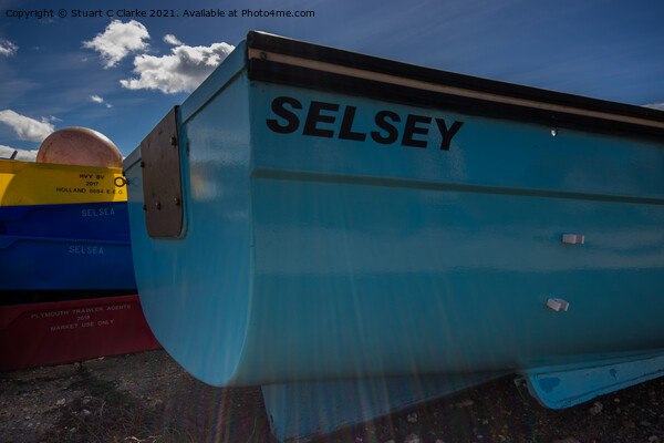 Selsey fishing boat Picture Board by Stuart C Clarke