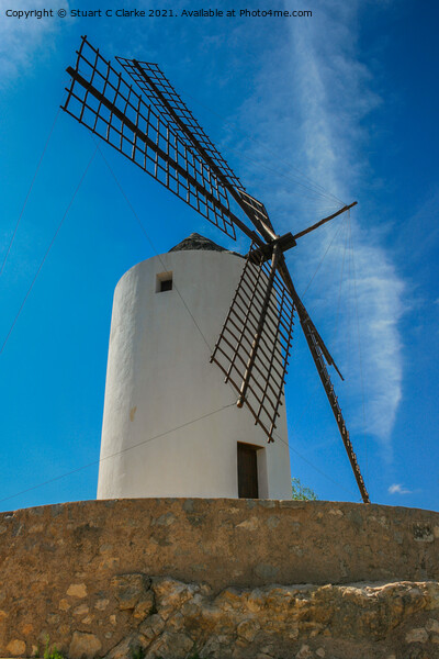 Windmill Picture Board by Stuart C Clarke