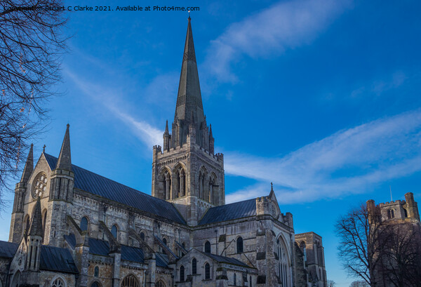 Chichester cathedral Picture Board by Stuart C Clarke