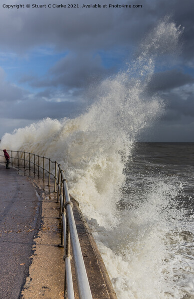Stormy seas Picture Board by Stuart C Clarke