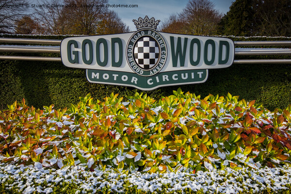 Winter snow at Goodwood Picture Board by Stuart C Clarke