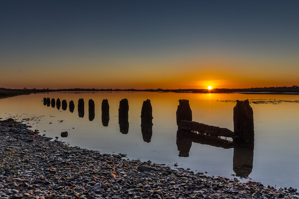 Pagham sunset Picture Board by Stuart C Clarke