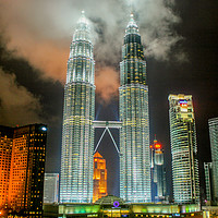 Buy canvas prints of High in the clouds, Kuala Lumpur by Stuart C Clarke