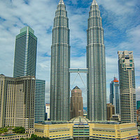 Buy canvas prints of Petronas Towers, Kuala Lumpur by Stuart C Clarke