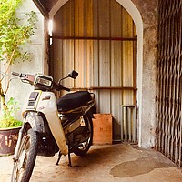 Buy canvas prints of Old moped by Stuart C Clarke