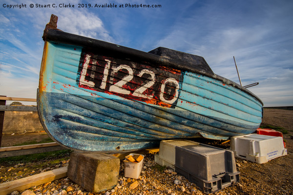 Fishing boat at Selsey Picture Board by Stuart C Clarke