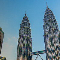 Buy canvas prints of Petronas Towers Kuala Lumpur by Stuart C Clarke