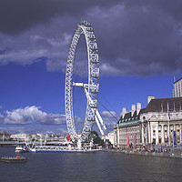 Buy canvas prints of London Eye, South Bank, London by Stuart C Clarke