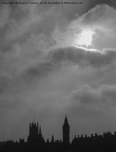 London silhouette Picture Board by Stuart C Clarke