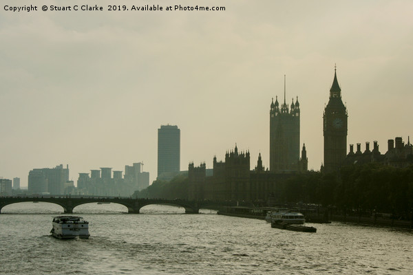 Parliament silhouette Picture Board by Stuart C Clarke