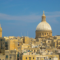 Buy canvas prints of Carmelite Church, Valletta, Malta by Stuart C Clarke