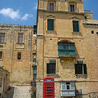 Buy canvas prints of Telephone box, Malta by Stuart C Clarke