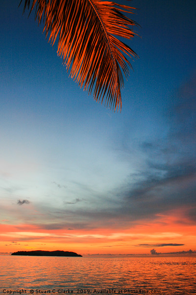 Sunset at KK Picture Board by Stuart C Clarke