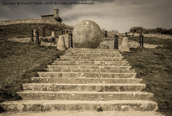 The Great Globe, Swanage Picture Board by Stuart C Clarke