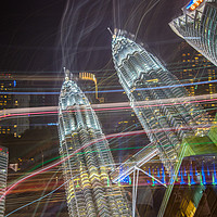Buy canvas prints of Petronas Towers cityscape by Stuart C Clarke