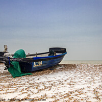 Buy canvas prints of Fishing boats in the snow by Stuart C Clarke