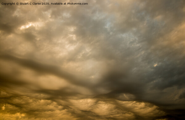 Asperitas clouds Picture Board by Stuart C Clarke