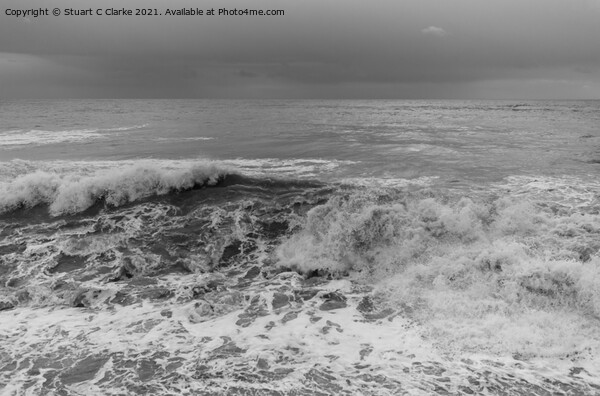 Storm waves Picture Board by Stuart C Clarke