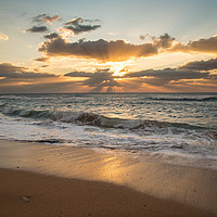 Buy canvas prints of Sun rays and sea by Kate Whiston
