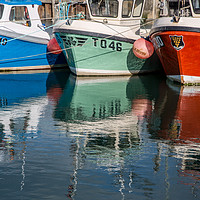 Buy canvas prints of Three Bright Boats by Kate Whiston
