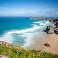Buy canvas prints of Bedruthan Steps by Kate Whiston