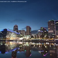 Buy canvas prints of Night in Media City  by Rachael Smith
