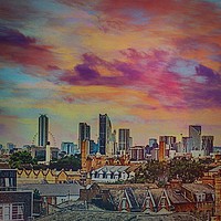 Buy canvas prints of Frank Bar over looks London City Centre  by Rachael Smith