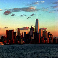 Buy canvas prints of New York sunset by Rachael Smith