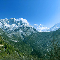 Buy canvas prints of The Himalayas and the Khumbu Valley. by Ross Malin
