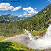 Buy canvas prints of The Krimml Waterfalls in Austria by John Stuij