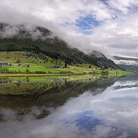 Buy canvas prints of View over lake Dalavatnet by John Stuij