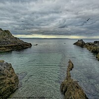 Buy canvas prints of Beyond the harbour wall at Mevagissey  by Carolyn Brown-Felpts
