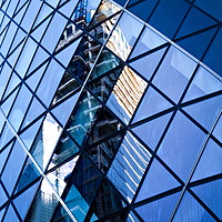 Buy canvas prints of Reflections of City in the skyscraper windows by Andis Atvars