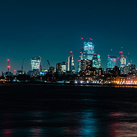 Buy canvas prints of City of London skyline at night by Andis Atvars