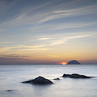 Buy canvas prints of Sunset by Ailsa Craig by Robert McCristall