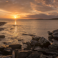 Buy canvas prints of Clachan Sands sunset by Robert McCristall