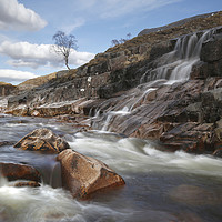 Buy canvas prints of River Etive water fall by Robert McCristall