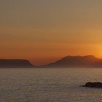 Buy canvas prints of Sunset over Eigg & Rumm by Robert McCristall