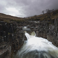 Buy canvas prints of River Etive Waterfall by Robert McCristall