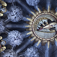 Buy canvas prints of Thistle Chapel Ceiling, St Giles Edinburgh by Robert McCristall