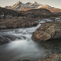 Buy canvas prints of River Sligachan under the Black Cullins by Robert McCristall