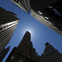 Buy canvas prints of Manhattan skyscrapers by Robert McCristall