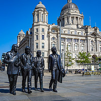 Buy canvas prints of The Beatles in Liverpool by Simon Martinez