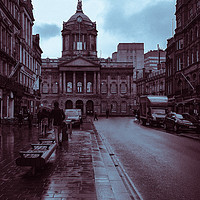Buy canvas prints of A Rainy Day in Castle Street, Liverpool. by Simon Martinez
