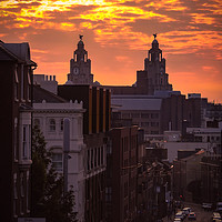 Buy canvas prints of A Liverpool Sunset by Simon Martinez