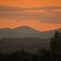 Buy canvas prints of Sunset behind the Welsh Hills by Simon Martinez